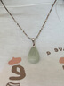 碧鳳閣 翡翠水滴吊墜 925銀鑲嵌玉墜鎖骨項鏈 曬單實(shí)拍圖