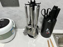 小天籟 刀具套裝廚房菜刀菜板二合一廚具套裝全套家用切肉刀砧板宿舍組合 【鏤空刀架】鍛打刀十三件套+竹菜板 菜刀  標(biāo)準(zhǔn)套餐 曬單實(shí)拍圖