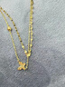 中國黃金（CHINA GOLD）足金雙層蝴蝶黃金手鏈女款金珠莫比烏斯手飾情人節(jié)生日禮物送女友 【今/次日達(dá)】玫瑰禮盒+雙層蝴蝶手鏈 約2.1g 曬單實(shí)拍圖