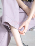 德瑪納高腰顯瘦寬松九分闊腿牛仔女褲 香芋紫色 31  曬單實(shí)拍圖