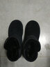 ZHR雪地靴女中筒加絨加厚時(shí)尚防滑女靴反絨牛皮平底棉鞋女學(xué)生保暖長(cháng)毛絨短靴女 P29F 黑色 35 曬單實(shí)拍圖