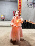 艾諾輪女孩過(guò)年衣服套裝女童新年漢服冬季兒童拜年服旗袍加厚冬裝款喜慶中國風(fēng)寶寶唐裝加絨保暖防寒仙女飄逸 2059櫻花色加絨+頭飾+眉心貼 130 建議身高120-130CM左右建議7-8歲 曬單實(shí)拍圖