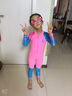 DIVE&SAIL兒童泳衣長袖連體潛水服防曬女童中大童戶外速干游泳衣泳裝男童 女款粉色 S 建議90-105cm 曬單實拍圖