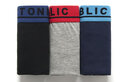 Cotton Republic/棉花共和國(guó)品牌內(nèi)褲男平角褲青年個(gè)性潮新品棉質(zhì)透氣短褲衩禮盒裝 中花灰+黑+寶藍(lán) M 曬單實(shí)拍圖