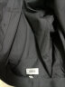 恒源祥长袖衬衫男士春秋季商务休闲上班面试职业工装宽松纯色黑白衬衣男 黑色C13X71  39（170/88A） 实拍图