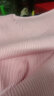都丽雅针织衫女套头秋冬季韩版V领短款毛线衣女2021秋冬新款内搭打底衫修身长袖外套F1263 粉红色 均码 实拍图