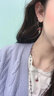 海盜船銀飾耳圈女銀耳飾秋冬銀耳環(huán)2022年新款潮耳墜女耳圈情人禮物款 磨砂【PEJ0003】 曬單實拍圖