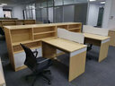 世紀柏源簡(jiǎn)約現代職員桌2/4/6員工位財務(wù)桌四人工作卡位辦公桌椅組合 干字型六人位 曬單實(shí)拍圖