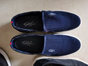 沙馳（SATCHI）男鞋休閑鞋日常男士板鞋時(shí)尚英倫套腳布鞋一腳蹬豆豆鞋懶人鞋子男 藍色-標準皮鞋尺碼 39 (245mm) 皮鞋碼 曬單實(shí)拍圖