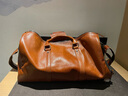慢時(shí)光大容量真皮旅行包男士手拎包頭層牛皮行李包出差手提包運動(dòng)健身包 淺棕色 曬單實(shí)拍圖