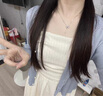 ?，敽Y流蘇銀項鏈女士鎖骨鏈時(shí)尚吊墜生日禮物送女朋友 蝴蝶結流蘇銀項鏈 曬單實(shí)拍圖