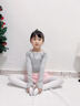 艾舞戈兒童舞蹈服毛衣女童春秋季長(cháng)袖芭蕾舞服練功服跳舞針織小外套披肩 灰色-加厚款 110 碼 (身高101-115cm) 曬單實(shí)拍圖