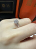 喜鉆18K金/鉑金鉆戒女群鑲鉆石戒指求婚結(jié)婚鉆戒婚戒送女友生日禮物 白18K金共26分（10+16） 曬單實拍圖