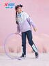 特步兒童童裝女童中大童簡(jiǎn)防水吸濕透氣雙層風(fēng)衣 羅蘭紫 160cm 曬單實(shí)拍圖