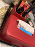 多样屋（TAYOHYA）桌面遥控器收纳盒家居数据线手机杂物PU革皮质荔枝纹多功能储物盒 红色 实拍图