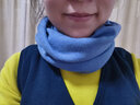 ZEYAUP脖套女保暖冬季護脖子圍巾男純羊毛情侶款套頭圍脖女 藍色 曬單實(shí)拍圖
