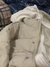 Matri Mr情侶假兩件棉衣服男潮ins棉服冬季加厚新款潮牌百搭韓版潮流外套 米白色 2XL  （建議155-180斤） 曬單實拍圖