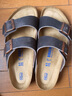 BIRKENSTOCK勃肯德國(guó)進(jìn)口男女款牛皮革涂油軟底Arizona雙扣涼拖鞋 棕色常規(guī)版0452761 41 曬單實(shí)拍圖