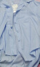 欧贝汐衬衫女中袖衬衣2024夏秋季新款宽松上衣休闲女士半袖小衫 蓝色 M【建议105-115斤】 实拍图
