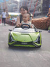 GELSA正版兒童電動(dòng)汽車(chē)蘭博基尼玩具跑車(chē)四輪遙控可坐大人男女小孩禮物 四驅黃大鋰電+搖擺避震+皮座軟輪 曬單實(shí)拍圖