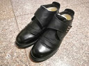 【官方銘品】【單棉\/可選】AOSENTU  精選牛皮 大碼手工定制時(shí)尚休閑皮鞋 黑色搭扣加絨 40 曬單實(shí)拍圖
