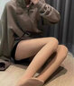 CleainKorte光腿神器女2025新款秋冬加絨加厚自然肉色春秋打底踩腳連褲襪絲襪 雙層款-膚色（適合10-20度） 均碼 推薦80-140斤 曬單實(shí)拍圖