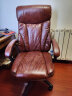 伯力斯 电脑椅 家用办公椅 午休老板椅可躺 深咖色皮转椅子MD-0091 实拍图
