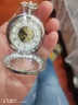 全自動(dòng)機械懷表復古翻蓋男女機械懷表學(xué)生懷舊雕花項鏈表發(fā)條掛表七夕情人節生日禮物送男朋友女朋友抖音同款 凹凸鏡銀色 全自動(dòng) 曬單實(shí)拍圖