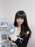 素錦初瀾 手套女秋冬季學(xué)生可愛(ài)卡通毛絨絨加絨加厚冬天手套女生掛脖連指 藍灰色（店長(cháng)推薦） 均碼通用 曬單實(shí)拍圖