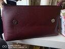 花跡真皮單肩斜挎包女新款新款中年媽媽牛皮軟皮單肩女士母節=女包包 酒紅色 曬單實(shí)拍圖