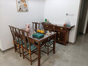 虎大師紅木家具非洲雞翅木（學(xué)名：非洲崖豆木）餐桌一桌六椅長(cháng)方形中式簡(jiǎn)約古典餐臺 1.38米餐桌配6椅 曬單實(shí)拍圖