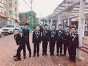 羅蒙兒童西裝套裝男童主持人禮服鋼琴演出服花童表演服 黑白邊 110 曬單實(shí)拍圖