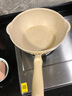 蒙德康日本麥飯石不粘沾鍋炒菜鍋家用電磁爐燃氣灶兩用煎炒小炒鍋具 皓月白系列炒鍋(帶蓋款) 24cm 曬單實(shí)拍圖