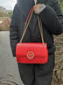夢(mèng)特嬌包包女包新款牛皮單肩斜挎包女百搭鏈條包小香風(fēng)女包母親節禮物 紅色大號R2812518013 曬單實(shí)拍圖