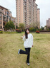 悅法婭純棉圓領(lǐng)衛(wèi)衣女寬松2025春秋冬新款時尚百搭學生遮臀顯瘦衣服女裝 灰色【春秋款】 L 【110-130斤】 曬單實拍圖
