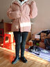 妃莉杋羽絨棉服外套女2024冬季新款韓版寬松百搭加厚連帽假兩件面包服女 粉色(加厚) M 曬單實(shí)拍圖