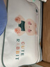 英氏（YEEHOO）嬰兒涼席兒童成人席子幼兒園夏季冰絲新生兒寶寶透氣嬰兒床墊清爽 冰絲吉祥兔1.5米+2枕頭套 曬單實(shí)拍圖