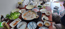onlycook韓式麥飯石烤盤戶外卡式爐烤肉盤烤肉鍋不粘煎盤電磁爐用燒烤盤 煎烤盤+工具3件套+布袋 33cm 曬單實拍圖