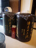 紫來順 宜興紫砂茶葉罐特大號茶葉缸通用普洱茶罐粗陶瓷密封茶罐 泥繪大號黃（50餅）含底座 50餅 曬單實拍圖