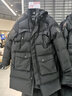 迪卡儂長款羽絨服秋立領外套鴨絨休閑運動棉服長筒襪黑色XXL-4489398 曬單實拍圖