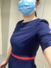 芭妃婭中袖職業(yè)連衣裙女氣質(zhì)時(shí)尚正裝x夏季高端OL通勤工裝售樓部工作服 藏青中袖連衣裙 M 曬單實(shí)拍圖