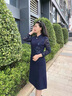 俞兆林媽媽裝秋裝2023新款婚禮服連衣裙喜婆婆婚宴中老年女裝春秋旗袍裙 紅色 2XL （建議120-130斤） 曬單實拍圖