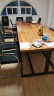 华梦实木会议桌长桌阅览室桌椅原木长条会议室桌子书桌大板桌工作台 120*60*75木板5CM 实拍图
