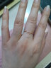 周六福（ZLF）  18K金鉆石戒指女波紋群鑲ins風(fēng)指環(huán)玫瑰金女戒 20號 曬單實(shí)拍圖