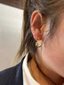 樂靈黃金耳釘999足金幾何耳墜耳飾送女友情人節(jié)表白女生日禮物潮流款 幾何耳釘/約3.1g/克重多退少補(bǔ) 曬單實(shí)拍圖