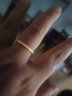 夢金園 黃金戒指 3D硬足金情侶戒指結(jié)婚對戒字母love訂婚素圈 22圈口 約1.6g（Forever） 曬單實(shí)拍圖