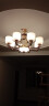 东羽 新中式客厅吊灯中国风玉石卧室餐厅茶楼别墅大气书房创意灯具 8头-电镀工艺-封口灯罩 实拍图