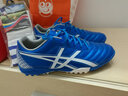 速川（Su Chuan）足球鞋男碎釘成人大釘青少年中考訓練球鞋男女孩兒童皮面膠底碎粒 藍色碎釘 41 球襪+護板+鞋袋 曬單實(shí)拍圖