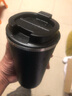 卡西菲（kaxifei）韓版保溫杯不銹鋼咖啡杯便攜迷你男學(xué)生水杯簡(jiǎn)約女士小保溫瓶ins磨砂黑【大號】500毫升  +杯刷 曬單實(shí)拍圖