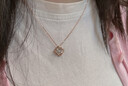 MZMZ四葉草鉑金項鏈女PT950鉆石鎖骨鏈白金吊墜生日紀念日禮物送女友 單鉆款-白金材質(zhì)-鑲嵌天然真鉆 曬單實(shí)拍圖